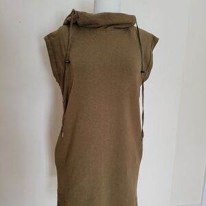 Forever21 | Olive Green Sweatshirt Sleeveless Gorpcore Tunic  | Size Small